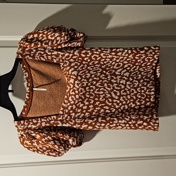 FREE PEOPLE | No Type Tee Animal Leopard Print Top Women’s Size S - Picture 1 of 4